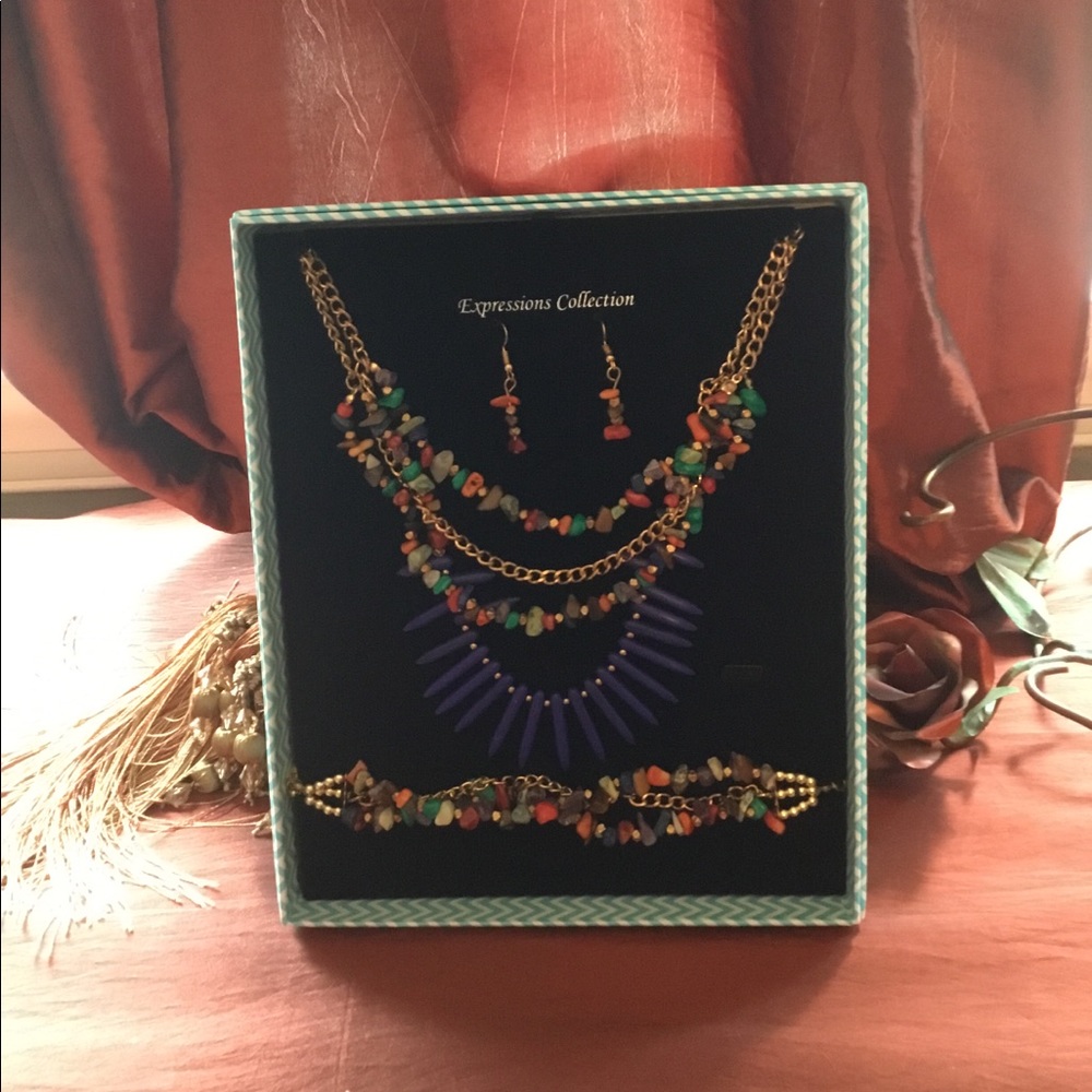 Three piece jewelry set